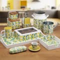 Miniatyrbild 2 av 2: Vas Versa Gul Citron Metall 13 x 15,5 x 21 cm