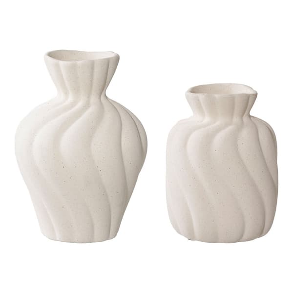 Évora vase sett av 2 hvit.