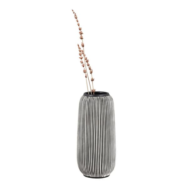 Batalha vase keramikk svart, hvit.