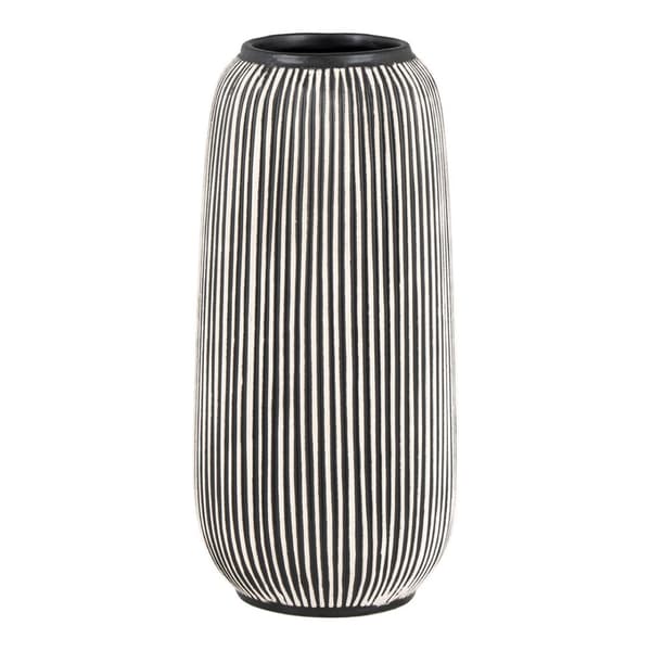 Batalha vase keramikk svart, hvit.