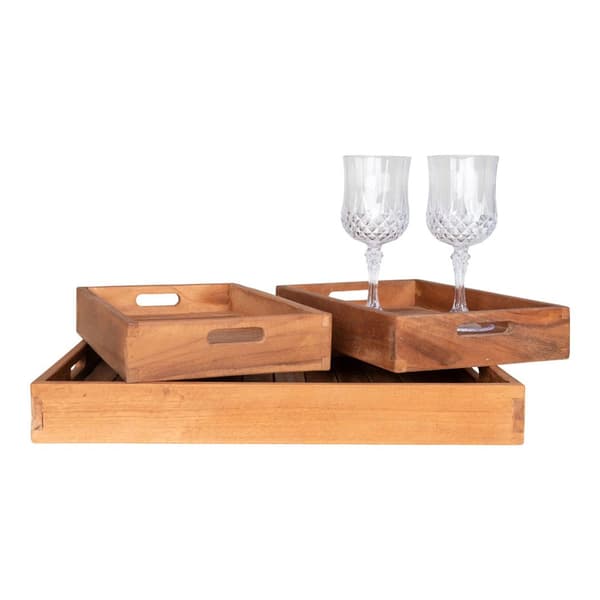 Faro brett, sett av 3 teak.