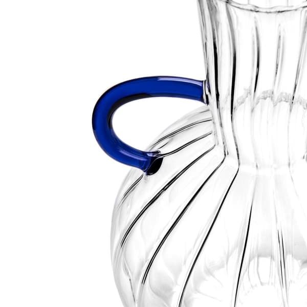 Vase | ORELLA | glas med marineblå ører | 13x13x20 cm | 709517