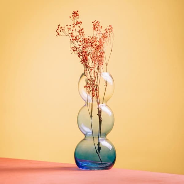 Vas | VAZIA | glas blå transparent | 8x25cm | 726804