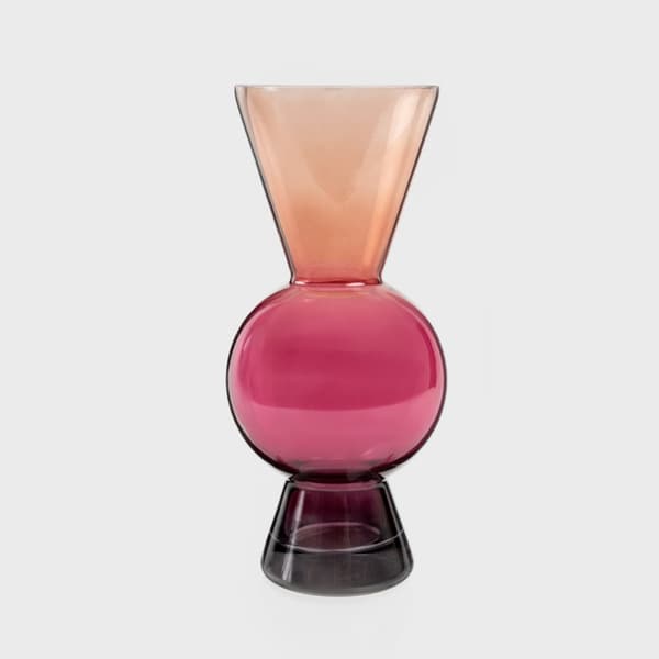 Vase | VASEO | glas pink orange | 7x25cm | 726774