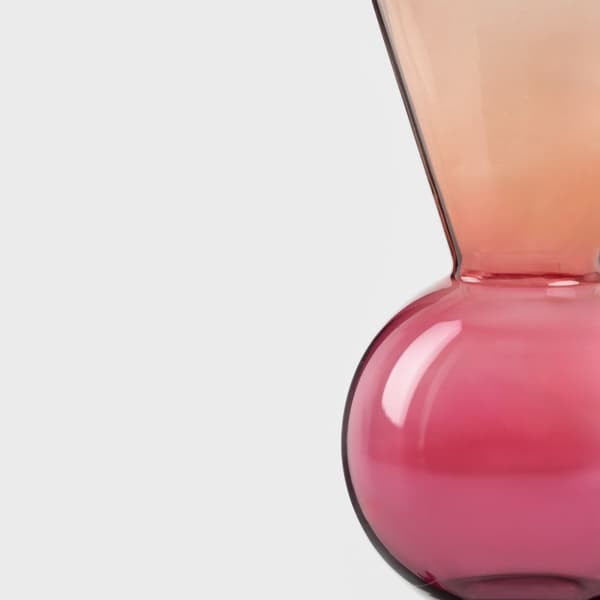 Vase | VASEO | glas pink orange | 7x25cm | 726774