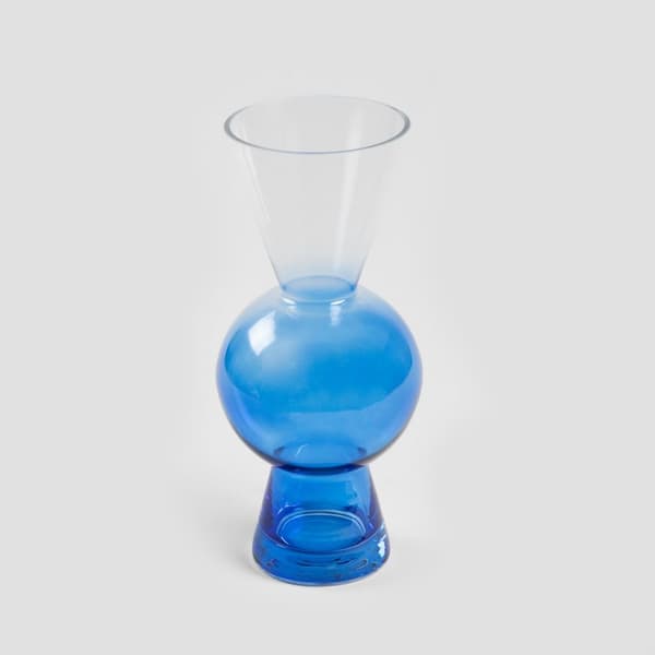 Vase | VASEO | glas blå gennemsigtig | 7x25cm | 726798