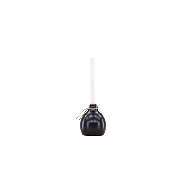 Ulricehamn ljusstake med LED-ljus svart.
