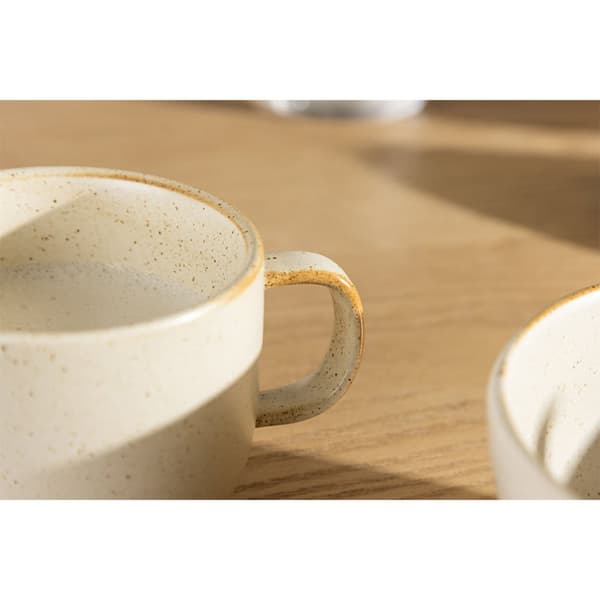 2 x Active kop keramik beige.
