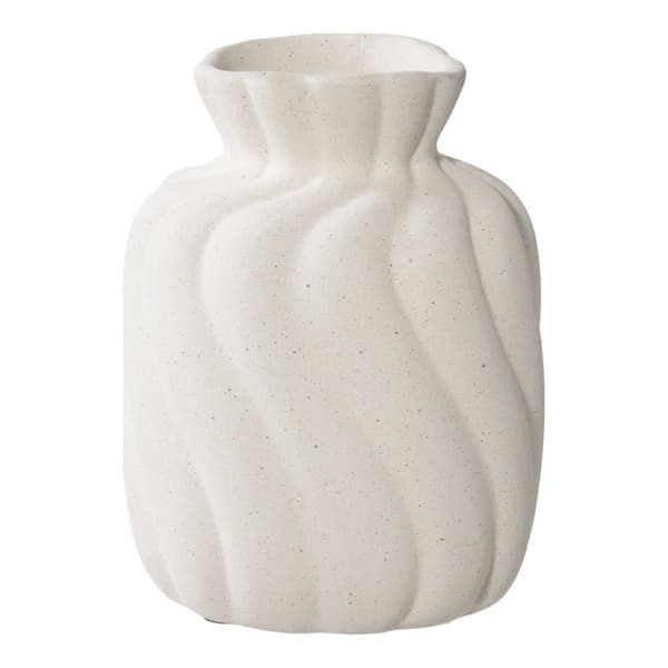 ROTZ SET AV 2 keramiska vaser - Vita vaser - Dekorativa krukor - Elegant design - 911cm x 8,81 cm x 1215 cm