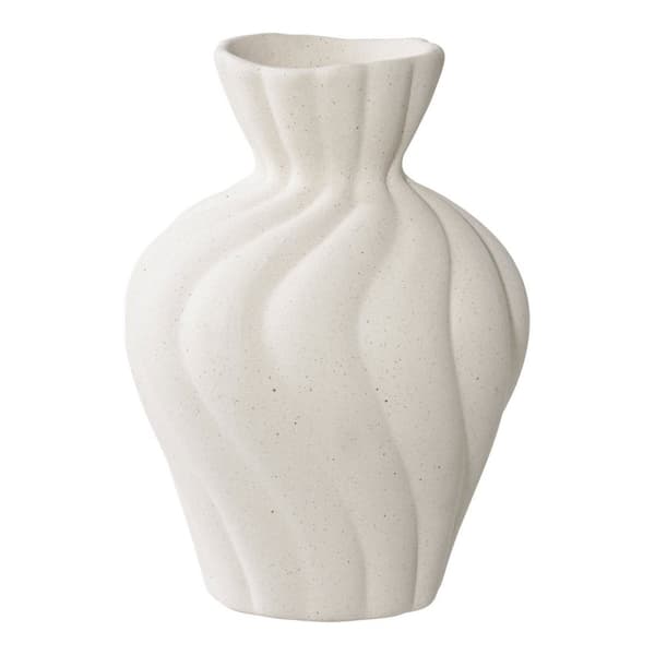 ROTZ SET AV 2 keramiska vaser - Vita vaser - Dekorativa krukor - Elegant design - 911cm x 8,81 cm x 1215 cm