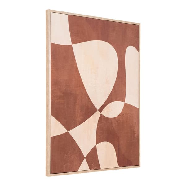 Cape Town NO 1 lerretsprint med ramme 50x70 cm brun, beige.