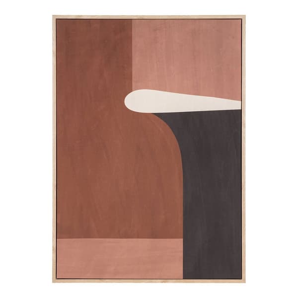 Cape Town NO 2 lerretsprint med ramme 50x70 cm brun, beige.