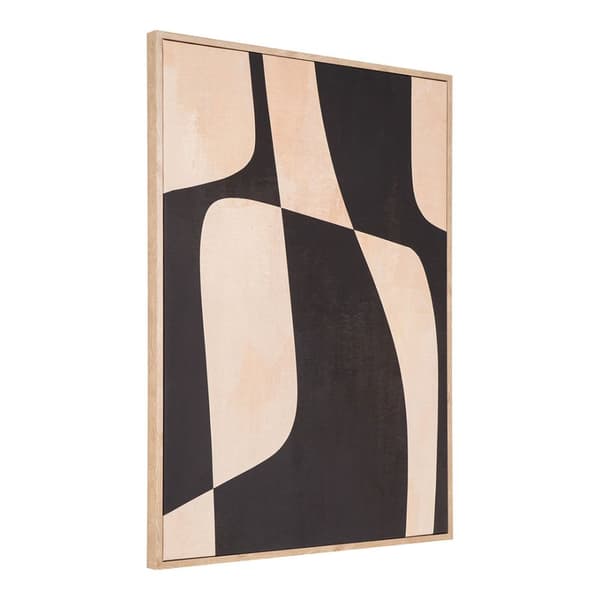 Cape Town NO 3 lerretsprint med ramme 50x70 cm brun, beige.