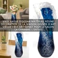Miniatyrbild 4 av 4: INN Ocean Wave Vas Hartsmaterial Heminredning Konstverk Wave Vas Hantverk för vardagsrummet Sovrumsingång