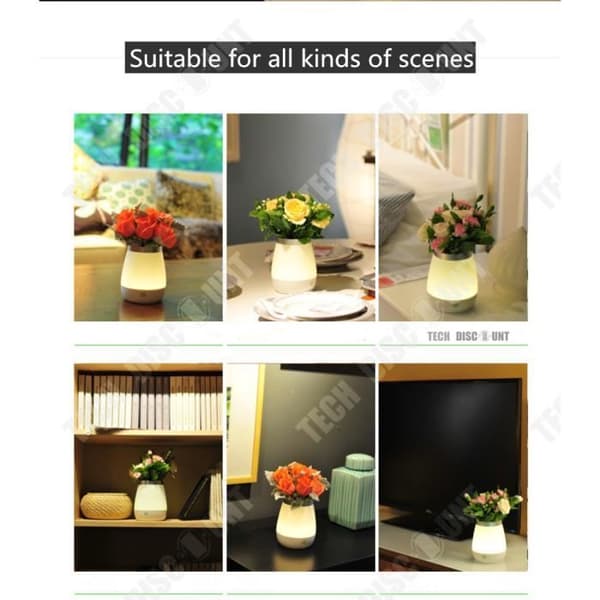 TD® Lampa Kruka ljus blomvas utomhus LED inomhus trådlöst växtljus barn färgglad dekoration USB nattlampa vid sängkanten