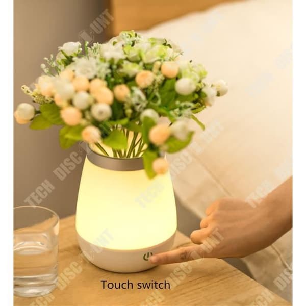 TD® Lampa Kruka ljus blomvas utomhus LED inomhus trådlöst växtljus barn färgglad dekoration USB nattlampa vid sängkanten