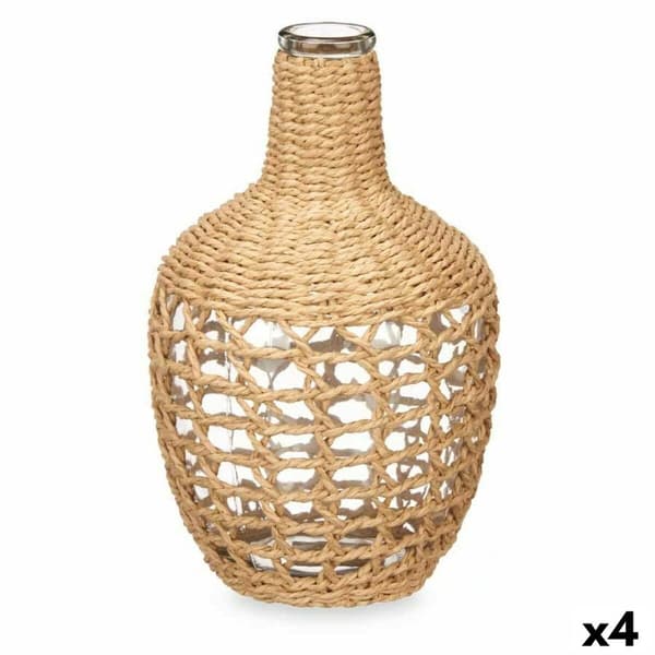 Dekorativ beholder Brun Krystal 17 x 31 x 17 cm (4 enheder)