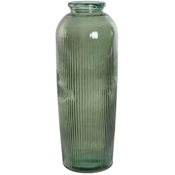 Vas - HEM ESPRIT - Grön i Återvunnet Glas - 25,24 x 20,62 x 29,05 cm - Kontemporär Stil - Design