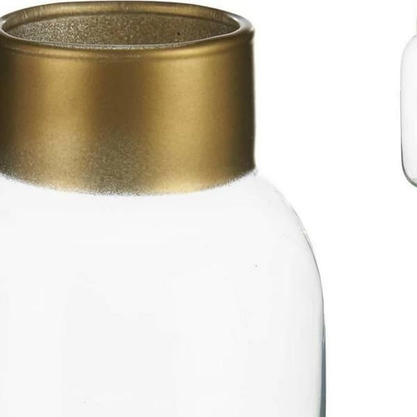 glas genomskinlig gyllene vas