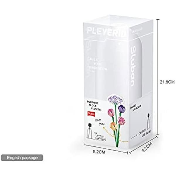 Byggset för blomkruka - SLUBAN - 187 bitar - Pionblommor - Dekorativa objekt - Blandat