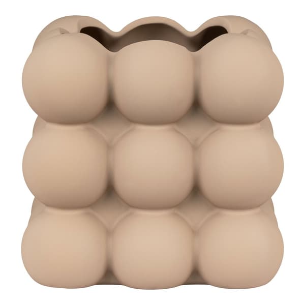 Blomkruka, Keramik, 13.5x13.5x13 cm, Brun