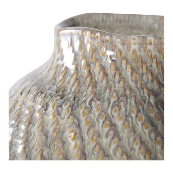 Vase, Keramik Hvid/Grøn, 26x30.5 cm, Hvid/Grøn