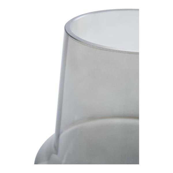 Vase, Røgfarvet glas, 15x19 cm, Grå