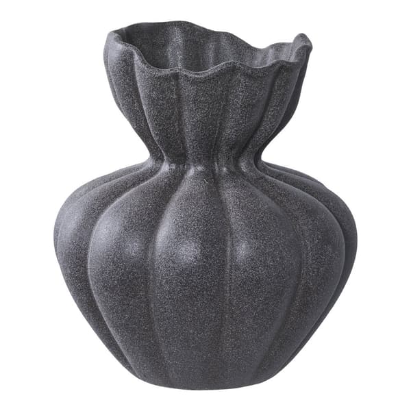 Vas, keramik, svart, 17,2x19,4 cm, svart