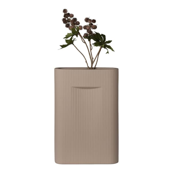 Vase, Keramisk Vase, 24x8.5x35.5 cm, Brun