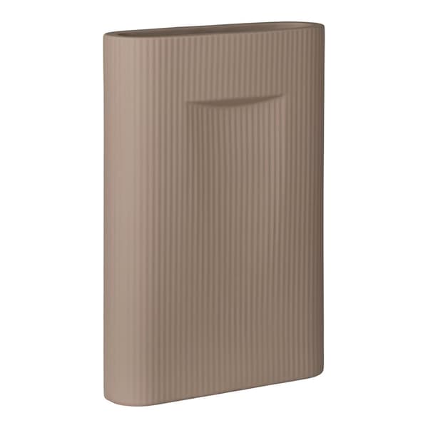 Vase, Keramisk Vase, 24x8.5x35.5 cm, Brun