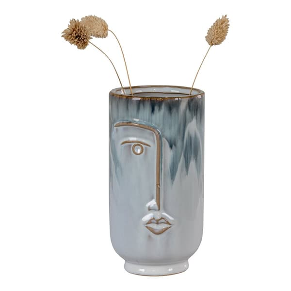 Vase, Keramik, ø9x17 cm, Blå