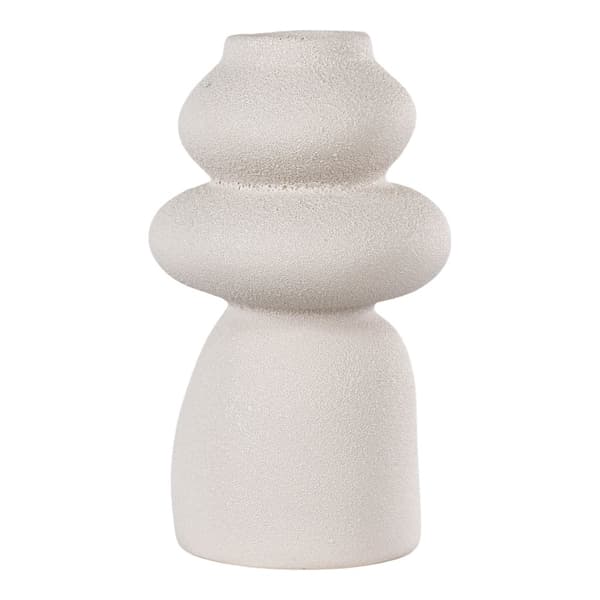 Vase, Keramik Beige, 14.5x26.5 cm, Beige