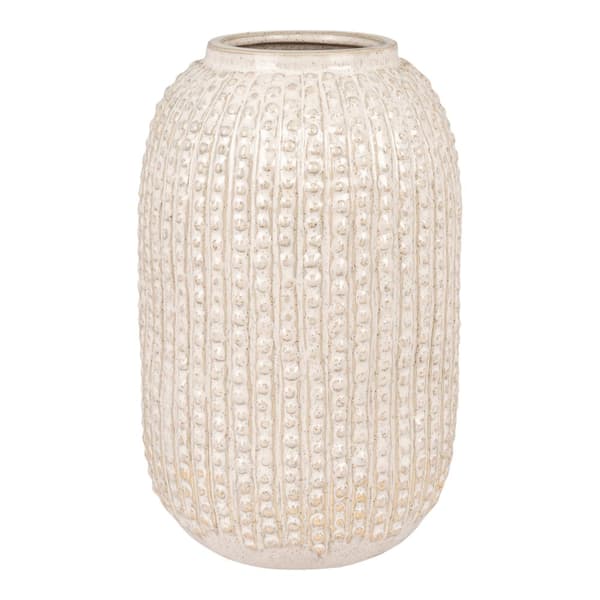 Vase, Keramik, 16x25,5 cm, Beige