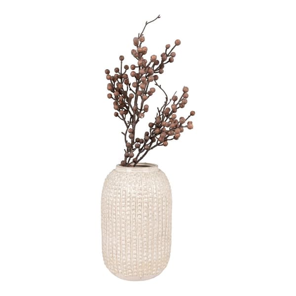 Vase, Keramik, 16x25,5 cm, Beige