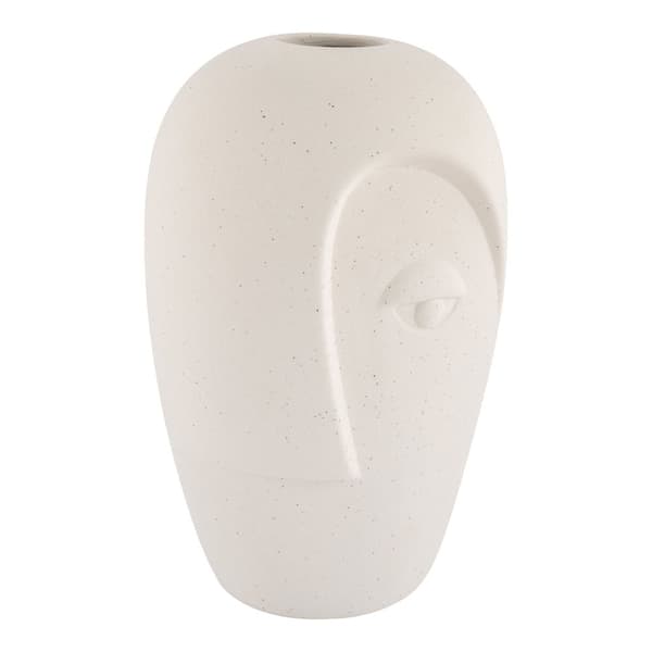 Vase, Keramisk Sand, 12,5x13x19,5 cm, Sandfarvet
