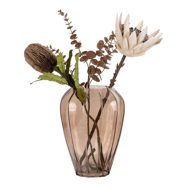 Vase, Glas, ø22x29 cm, Brun