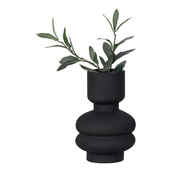 Vase, Glas Sort, 15x22 cm, Sort