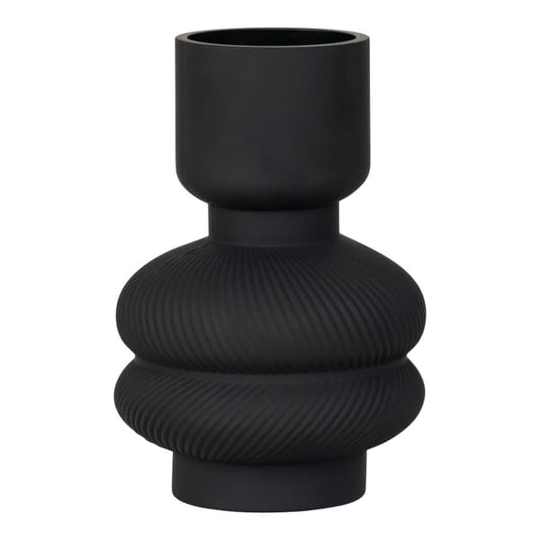 Vase, Glas Sort, 15x22 cm, Sort