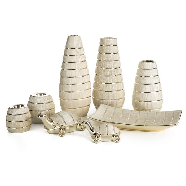 Dekorativ vase MELINDA 18x18x38 Eurofirany champagne