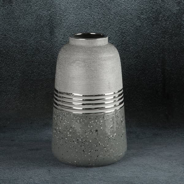 Dekorativ vase NELI 17x17x28 Eurofirany sølv
