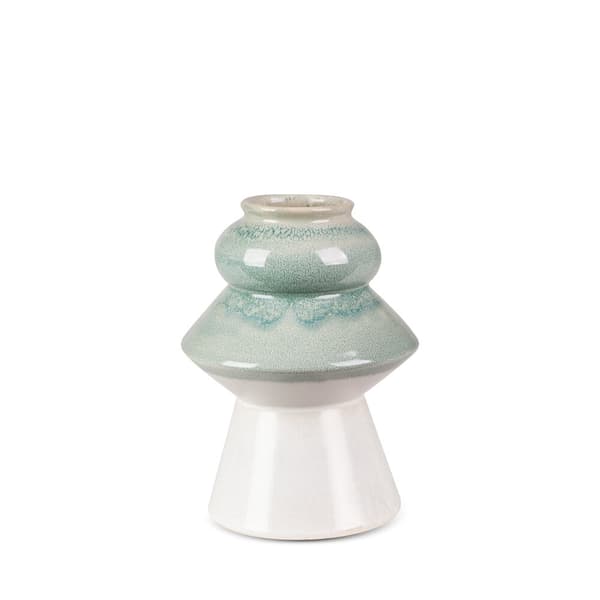 LIANA 17x23 Eurofirany dekorativ vase, cremet mint ombre effekt