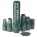 Miniatyrbillede 5 af 7: Dekorativ vase REA 14x29 Eurofirany grøn med lodrette riller