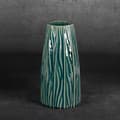 Miniatyrbillede 2 af 7: Dekorativ vase REA 14x29 Eurofirany grøn med lodrette riller