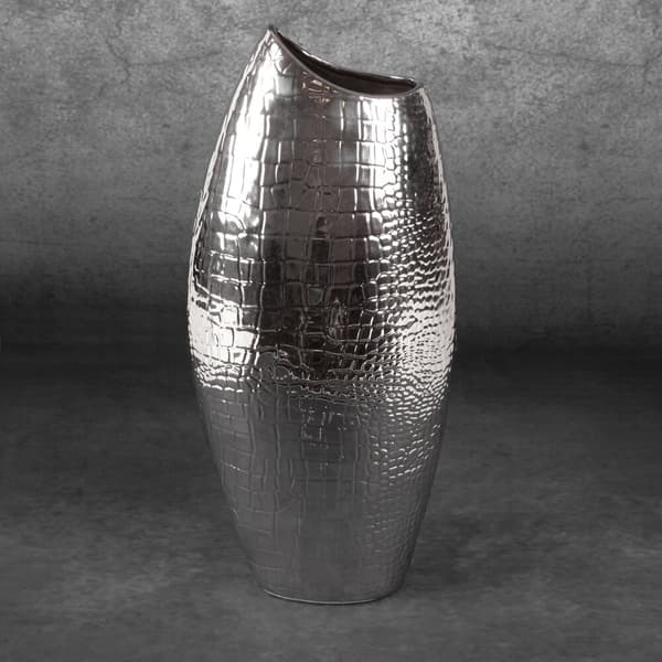 Dekorativ vase ERNA 20x13x46 Eurofirany sølv