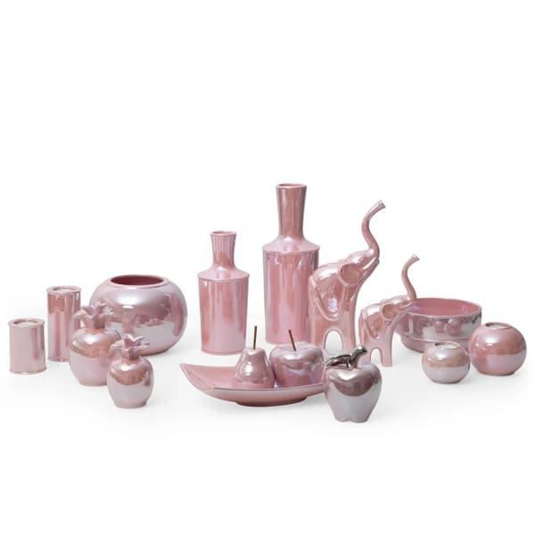 Dekorativ vase SIMONA1 13x36 Eurofirany pink perleglans