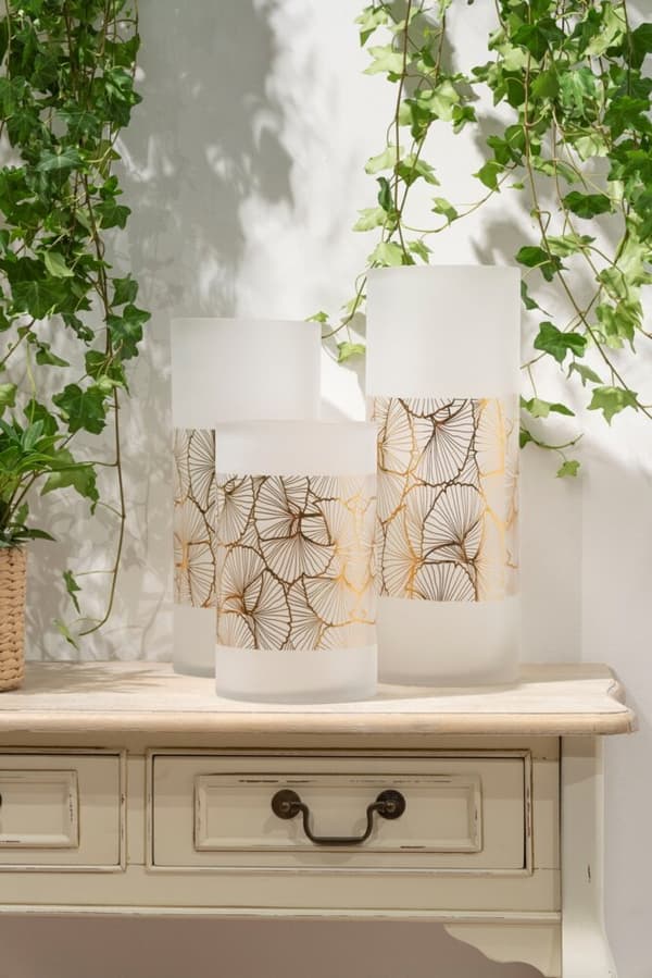 Dekorativ vase LUNA3 Eurofirany hvid
