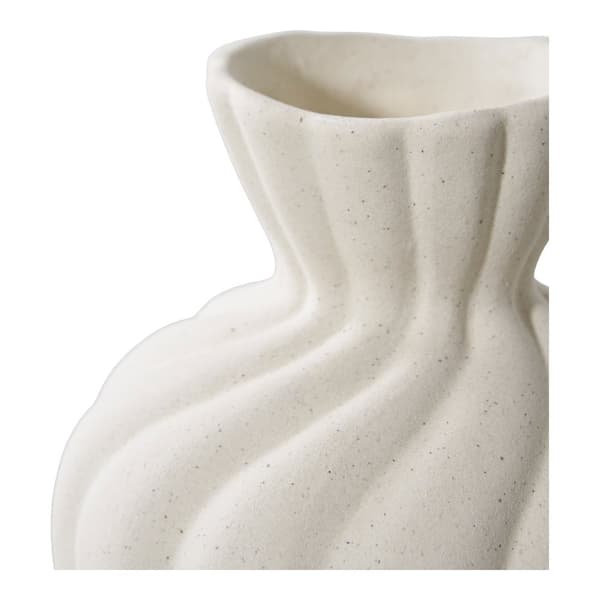 Vas, keramik, vit, set om 2, 15x11 cm, vit