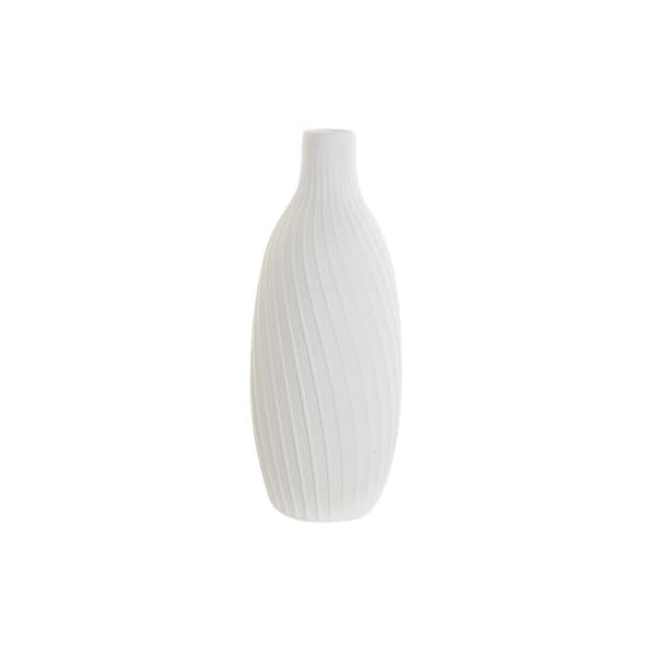 Vase DKD Home Decor Keramik Hvid (8 x 8 x 19,5 cm)
