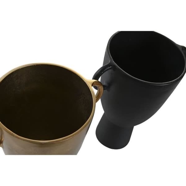 guldvas, svart modern design 29 cm