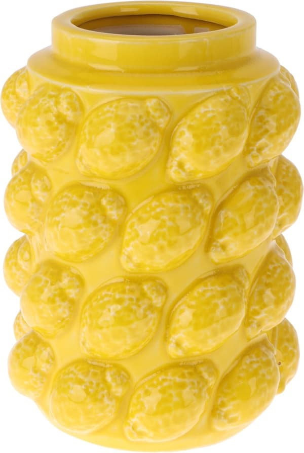 Vas Citroner Gul Keramik 19 cm